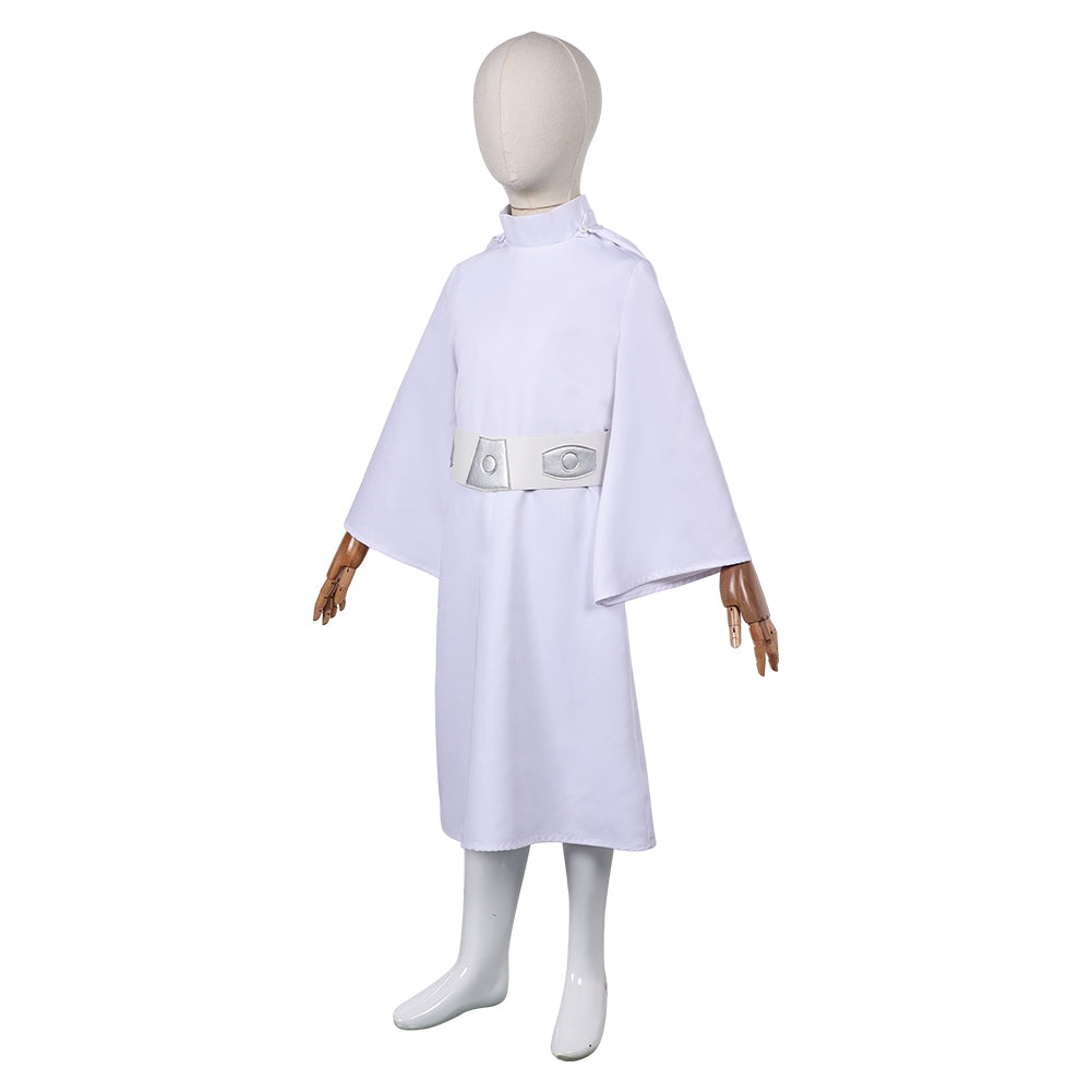 Enfant Princess Leia Robe Blanche Cosplay Costume