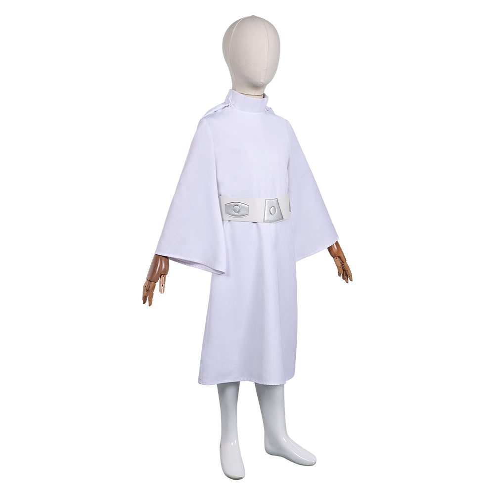 Enfant Princess Leia Robe Blanche Cosplay Costume