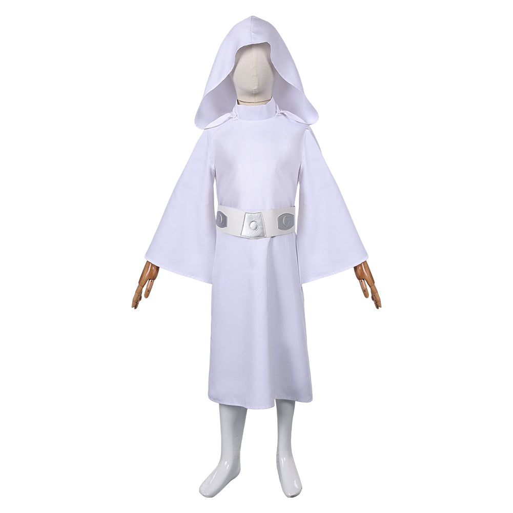 Enfant Princess Leia Robe Blanche Cosplay Costume