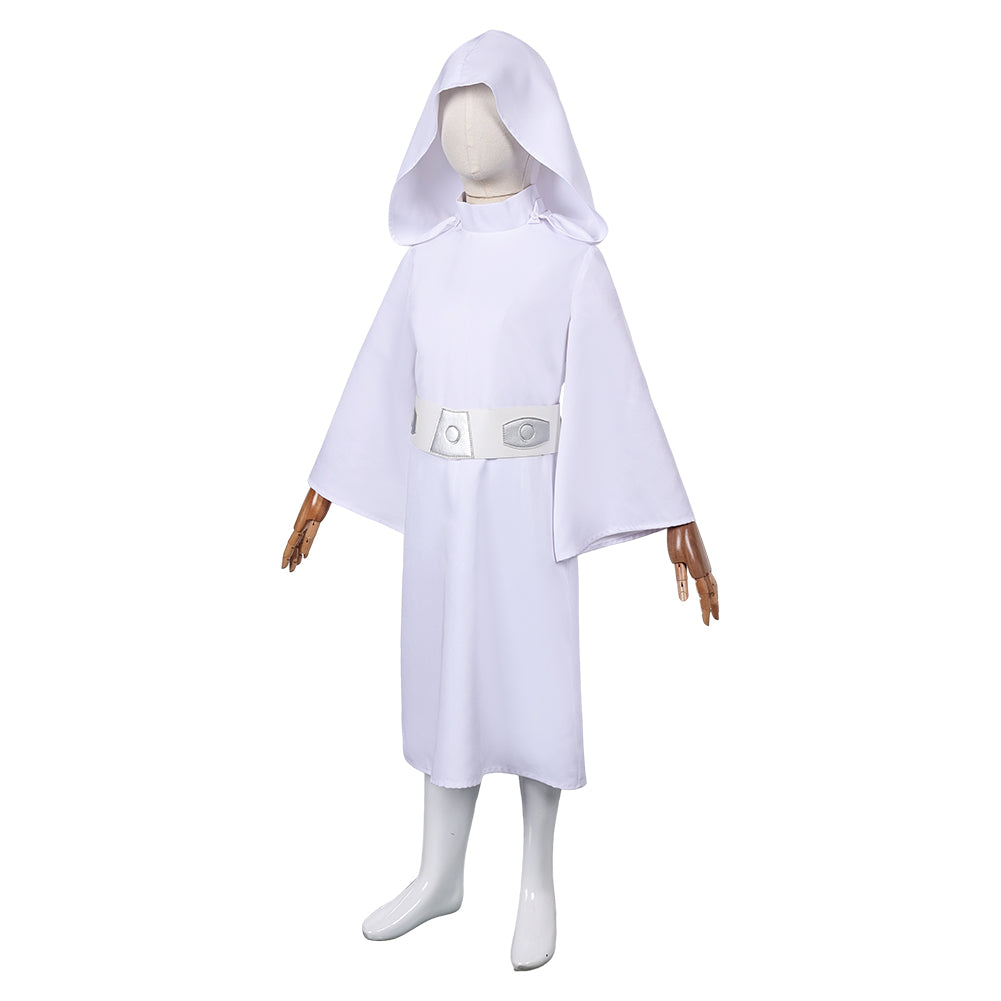 Enfant Princess Leia Robe Blanche Cosplay Costume