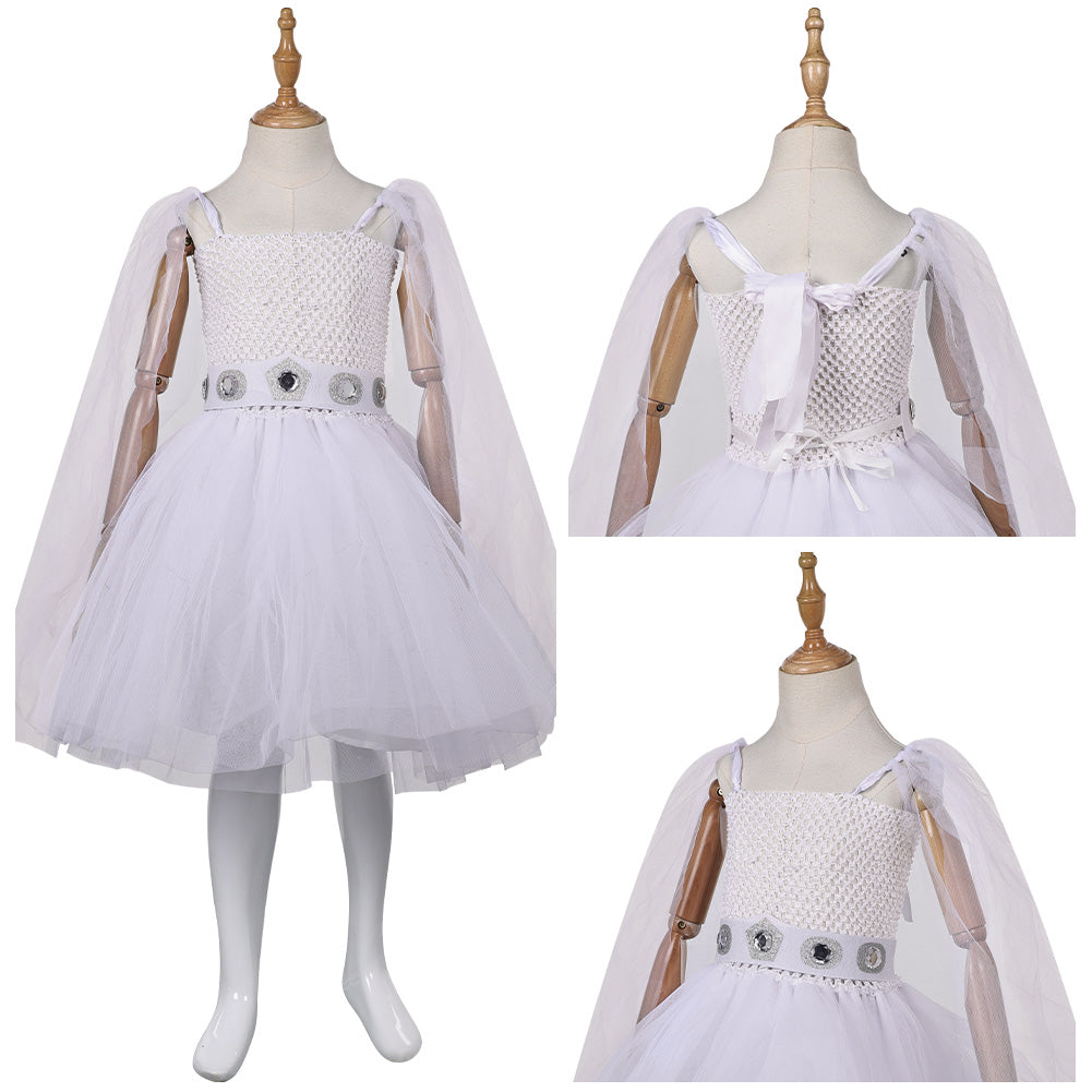 Enfant Princess Leia Robe en Maille Cosplay Costume Design Original