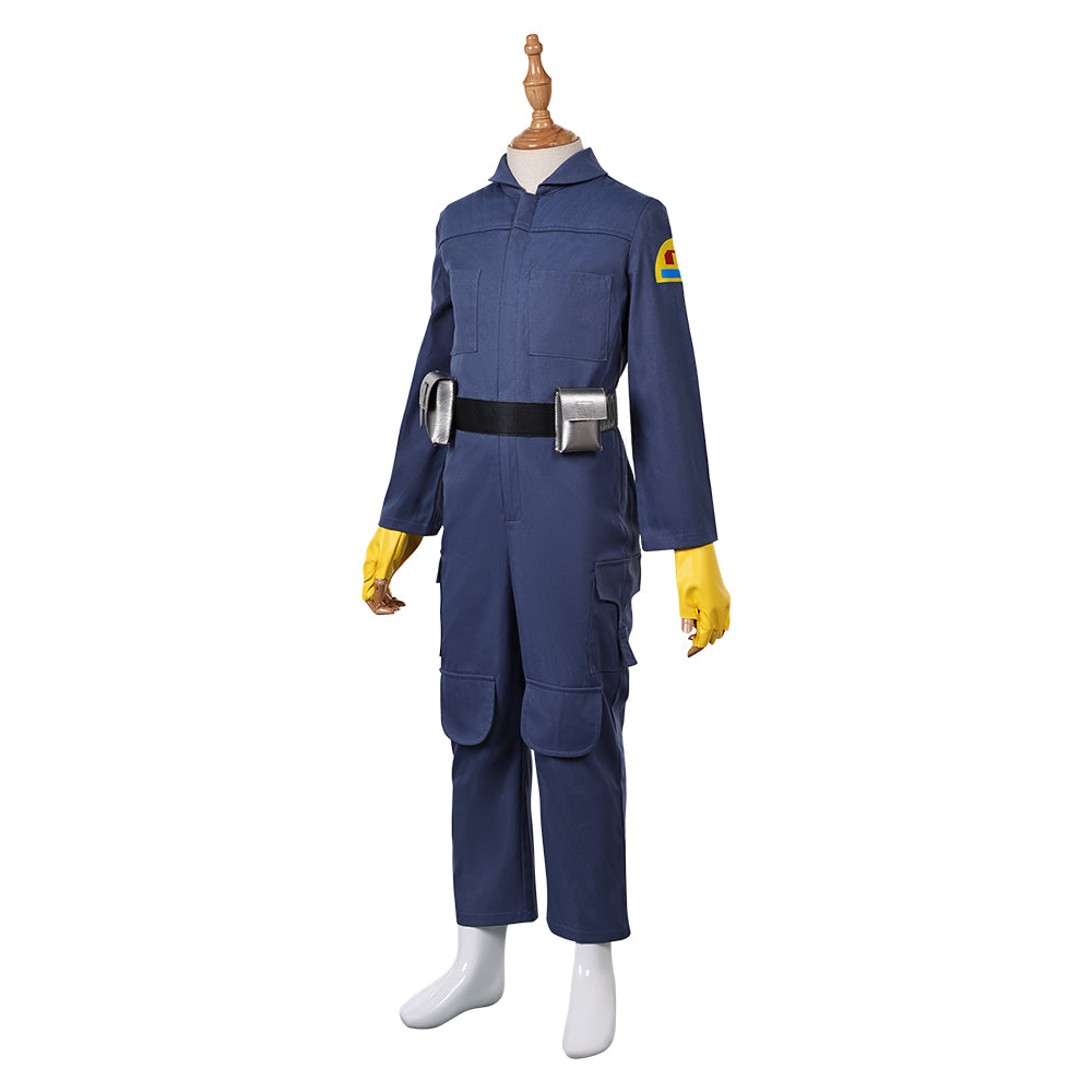 Enfant Skeleton Crew(2024) KB Tenue Bleue Cosplay Costume