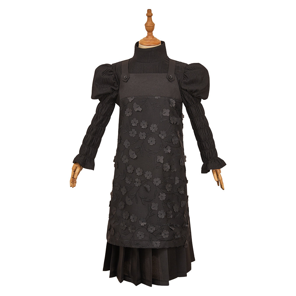 Enfant Wicked Elphaba Tenue de Jupe à Bretelles Noire Cosplay Costume