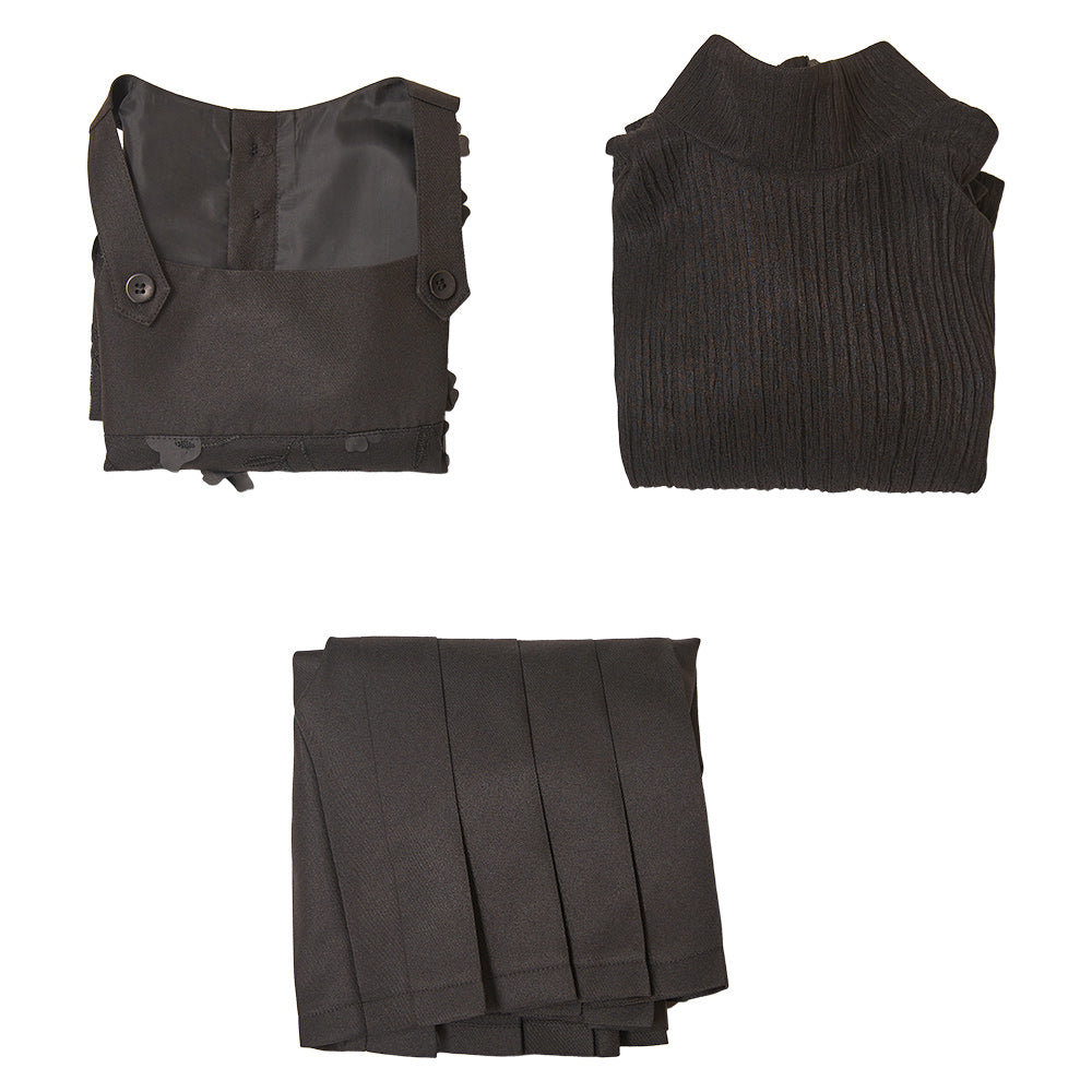 Enfant Wicked Elphaba Tenue de Jupe à Bretelles Noire Cosplay Costume