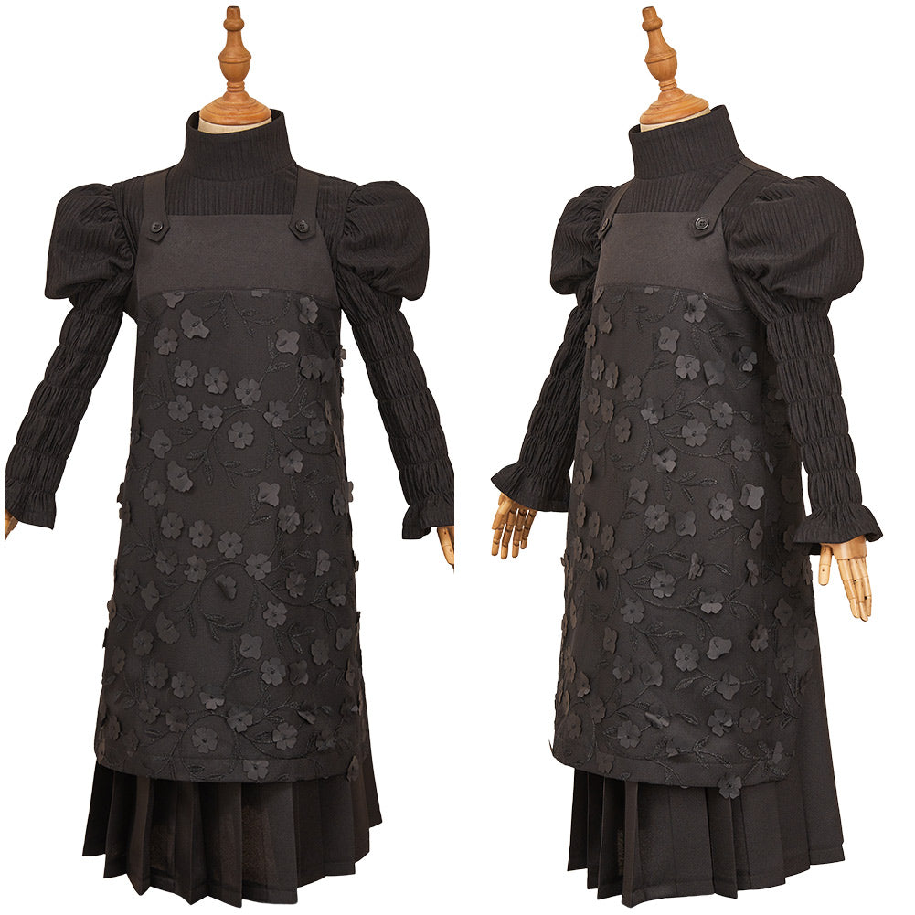 Enfant Wicked Elphaba Tenue de Jupe à Bretelles Noire Cosplay Costume