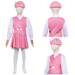 Enfant Wicked: For Good(2025) Glinda Tenue Rose et Blanche Cosplay Costume