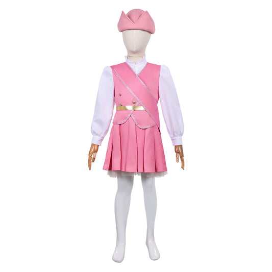 Enfant Wicked: For Good(2025) Glinda Tenue Rose et Blanche Cosplay Costume