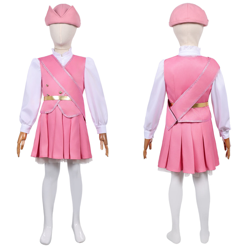 Enfant Wicked: For Good(2025) Glinda Tenue Rose et Blanche Cosplay Costume