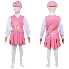 Enfant Wicked: For Good(2025) Glinda Tenue Rose et Blanche Cosplay Costume
