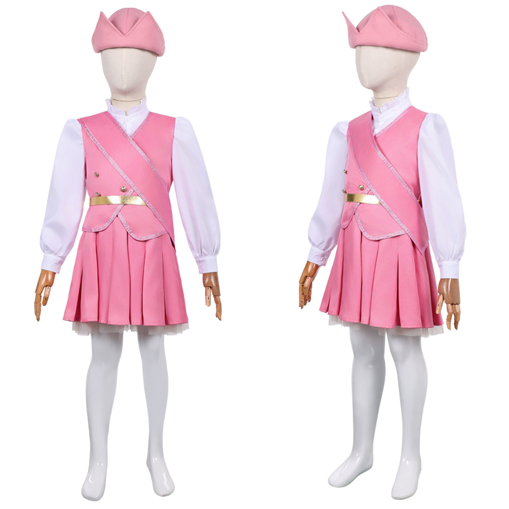 Enfant Wicked: For Good(2025) Glinda Tenue Rose et Blanche Cosplay Costume