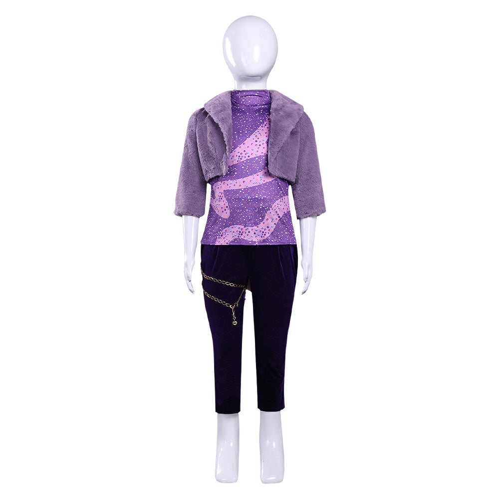 Enfant Zootopia 2(2025) Gazelle Tenue Violette Cosplay Costume