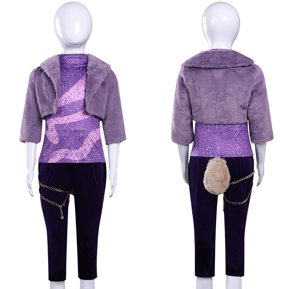 Enfant Zootopia 2(2025) Gazelle Tenue Violette Cosplay Costume