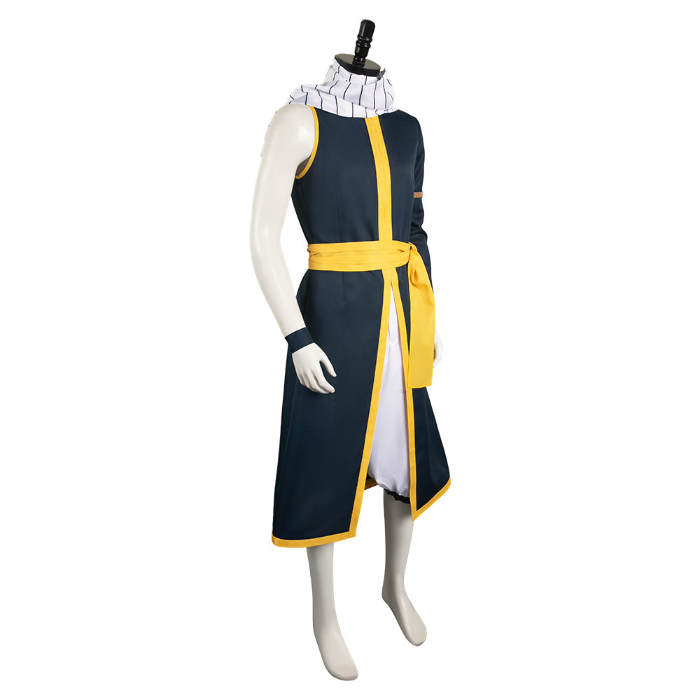 Fairy Tail Natsu Dragneel Tenue Bleue Cosplay Costume