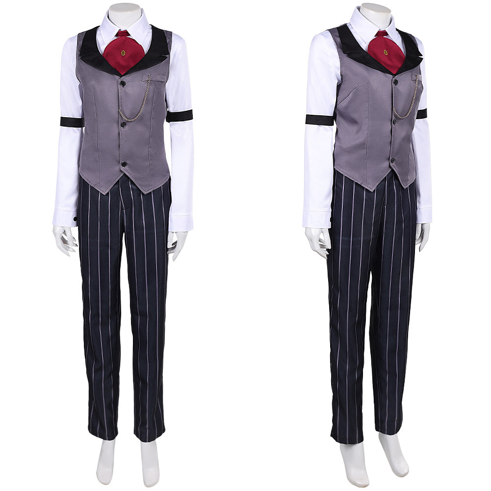 Femme Hazbin Hotel 2(2025) Sir Pentious Tenue Grise Cosplay Costume