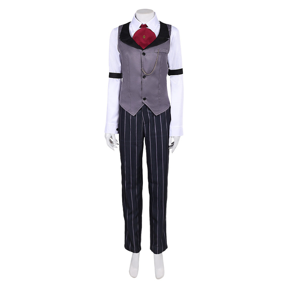 Femme Hazbin Hotel 2(2025) Sir Pentious Tenue Grise Cosplay Costume