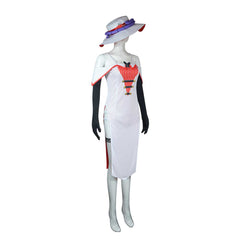 Femme Hazbin Hotel(2024) Lucifer Robe Blanche Cosplay Costume