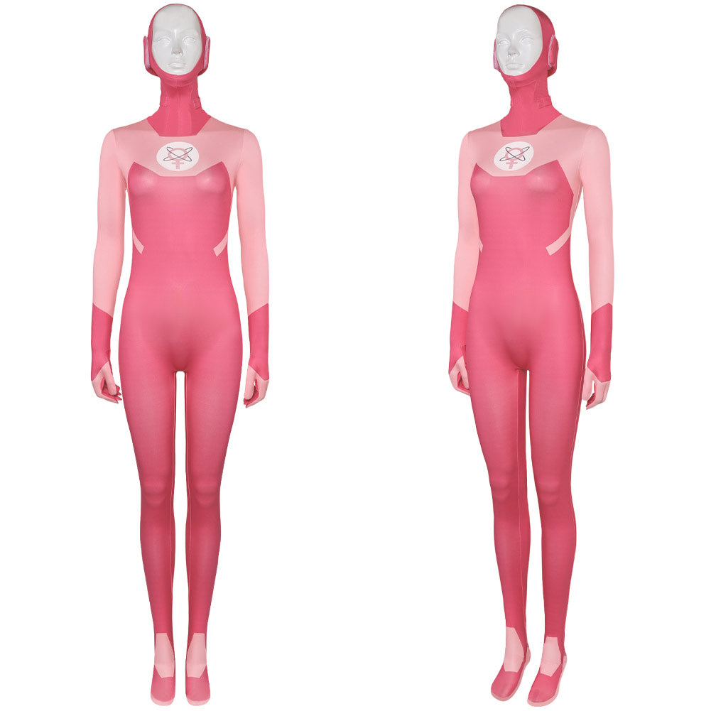 Femme Invincible(2024) Atom Eve Combinaison Rose Cosplay Costume