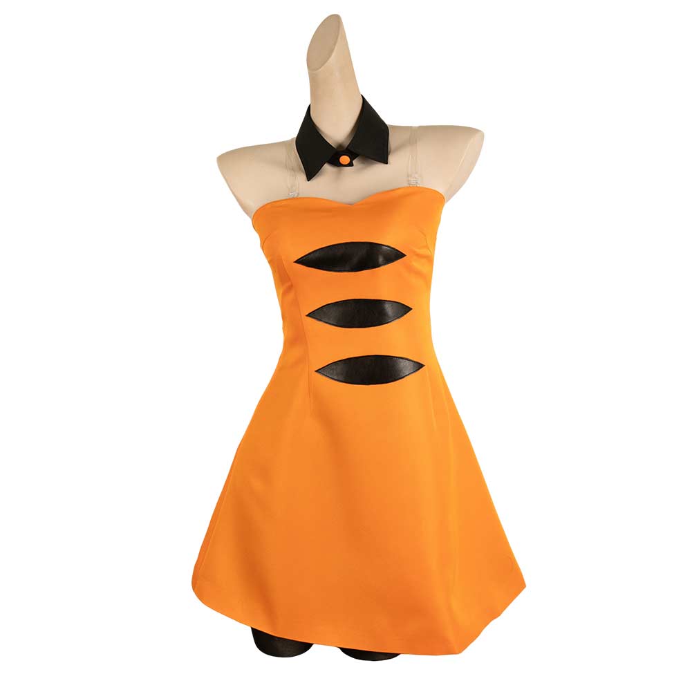 Femme Jeu Splatoon Marie Robe Orange Cosplay Costume