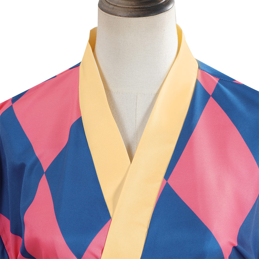 Femme Le Château Ambulant Howl Lolita Robe Bleue et Rose Cosplay Costume