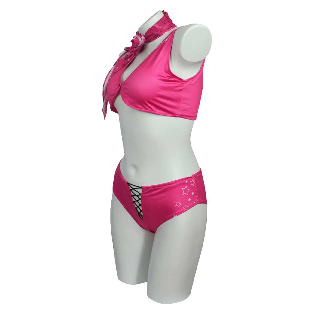 Film Barbie Margot Robbie Barbie Maillot de Bain Bikini Rose Cosplay Costume