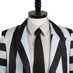 Film Beetlejuice 2(2024) Beetlejuice Costume Rayé Noir et Blanc Cosplay Costume Ver.2