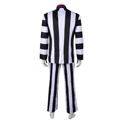 Film Beetlejuice 2(2024) Beetlejuice Costume Rayé Noir Et Blanc Cosplay Costume Ver.3