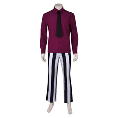 Film Beetlejuice 2(2024) Beetlejuice Costume Rayé Noir Et Blanc Cosplay Costume Ver.3