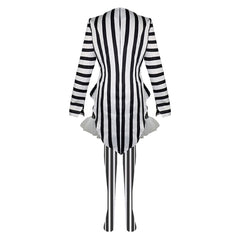 Film Beetlejuice 2(2024) Lydia Deetz Robe à Rayures Noires et Blanches Cosplay Costume