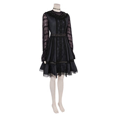 Film Beetlejuice 2(2024) Lydia Deetz Robe Noire Courte Cosplay Costume