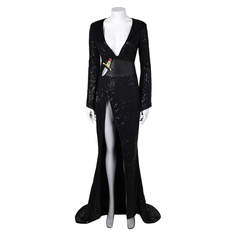 Film Elvira: Mistress of The Dark Elvira Robe Noire Cosplay Costume