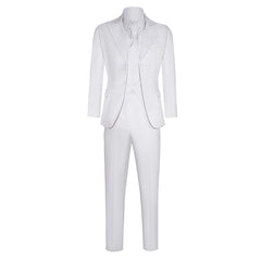 Film Joker: Folie à Deux(2024) Arthur Fleck Tenue Blanche Cosplay Costume