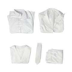 Film Joker: Folie à Deux(2024) Arthur Fleck Tenue Blanche Cosplay Costume