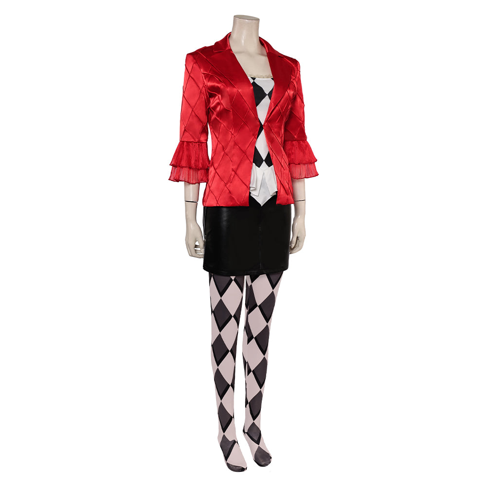 Film Joker: Folie à Deux(2024) Harley Quinn Tenue Rouge Cosplay Costume