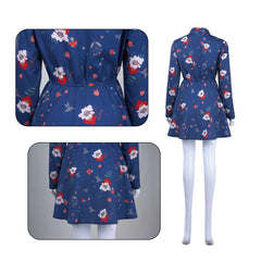 Film Joker: Folie à Deux(2024) Lady Gaga Harley Quinn Robe Bleue Cosplay Costume