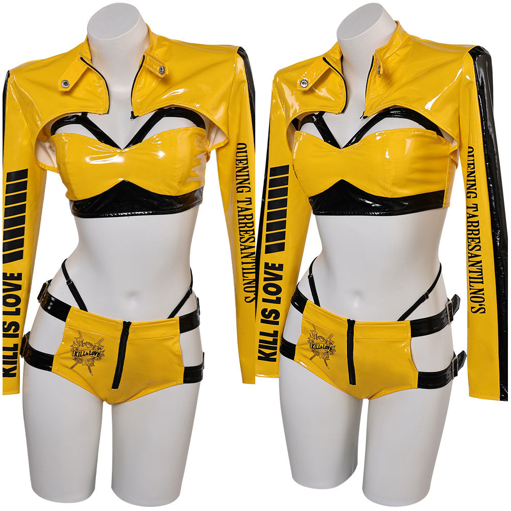 Film Kill Bill(2025) The Bride Lingerie Jaune Sexy Cosplay Costume