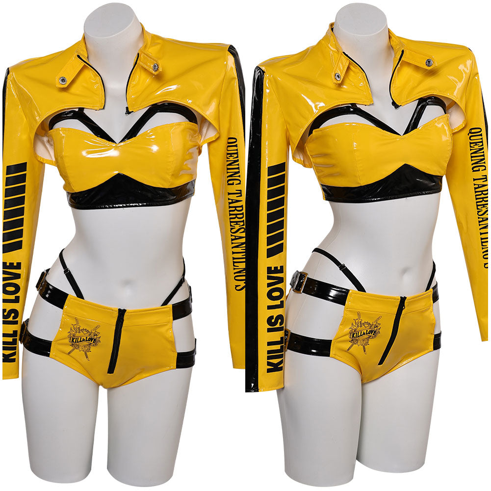 Film Kill Bill(2025) The Bride Lingerie Jaune Sexy Cosplay Costume