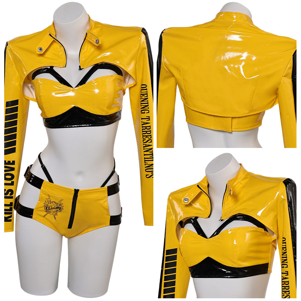 Film Kill Bill(2025) The Bride Lingerie Jaune Sexy Cosplay Costume