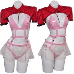 Final Fantasy Aerith Gainsborough Lingerie Sexy Rose Cosplay Costume