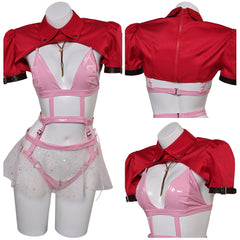 Final Fantasy Aerith Gainsborough Lingerie Sexy Rose Cosplay Costume