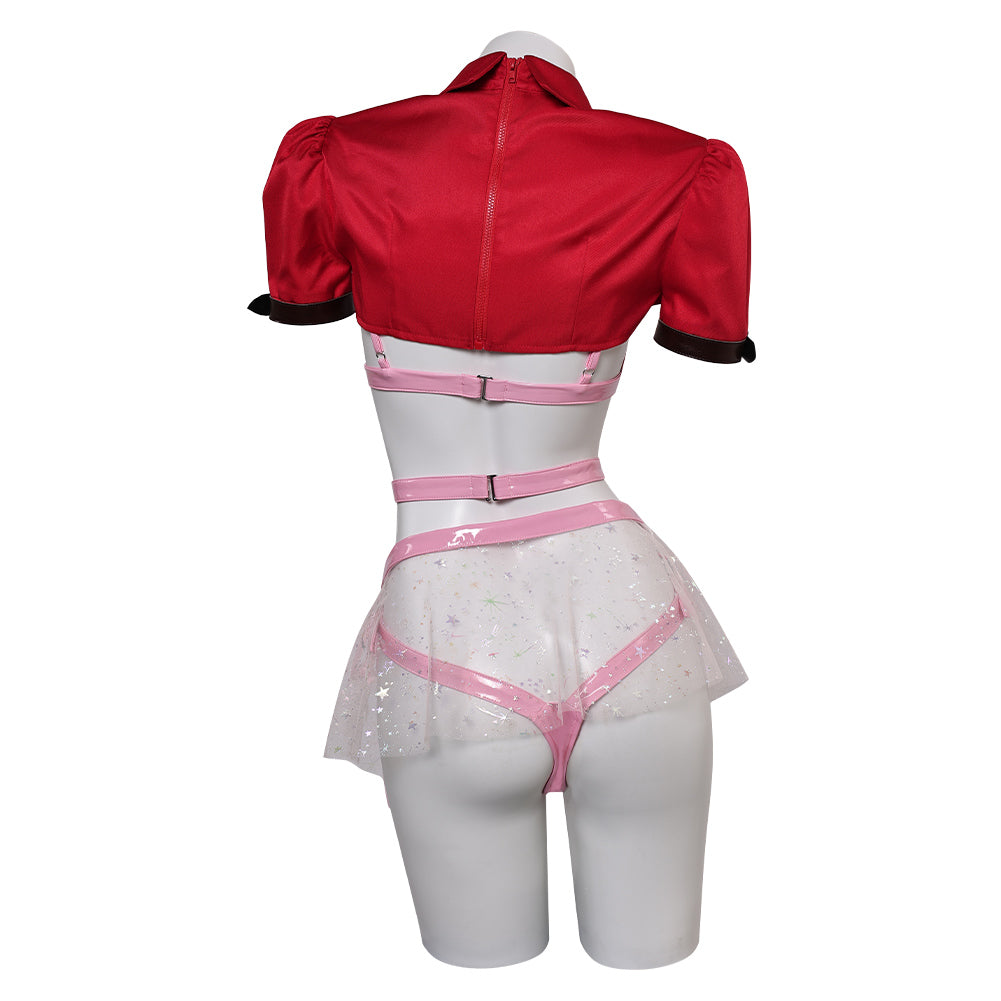 Final Fantasy Aerith Gainsborough Lingerie Sexy Rose Cosplay Costume