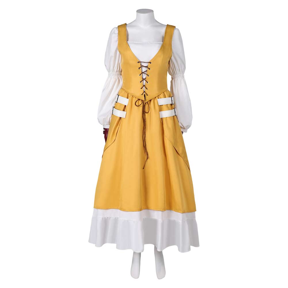 Final Fantasy Aerith Gainsborough Robe Jaune Cosplay Costume