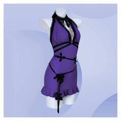 Final Fantasy Tifa Lockhart Robe Violette Cosplay Costume