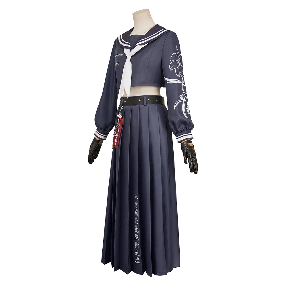 Final Fantasy Tifa Lockhart Tenue d'Uniforme Blance Cosplay Costume