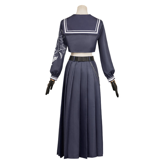 Final Fantasy Tifa Lockhart Tenue d'Uniforme Blance Cosplay Costume