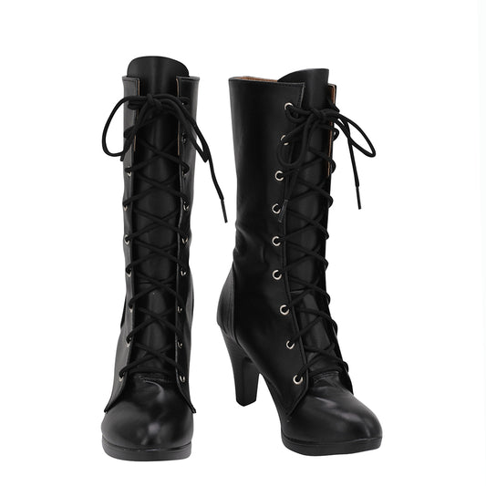 Final Fantasy VII Remake FF7 Tifa Lockhart Cosplay Chaussures Noires