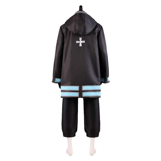 Fire Force Saison 3(2025) Shinra Kusakabe Tenue Noire et Violette Cosplay Costume