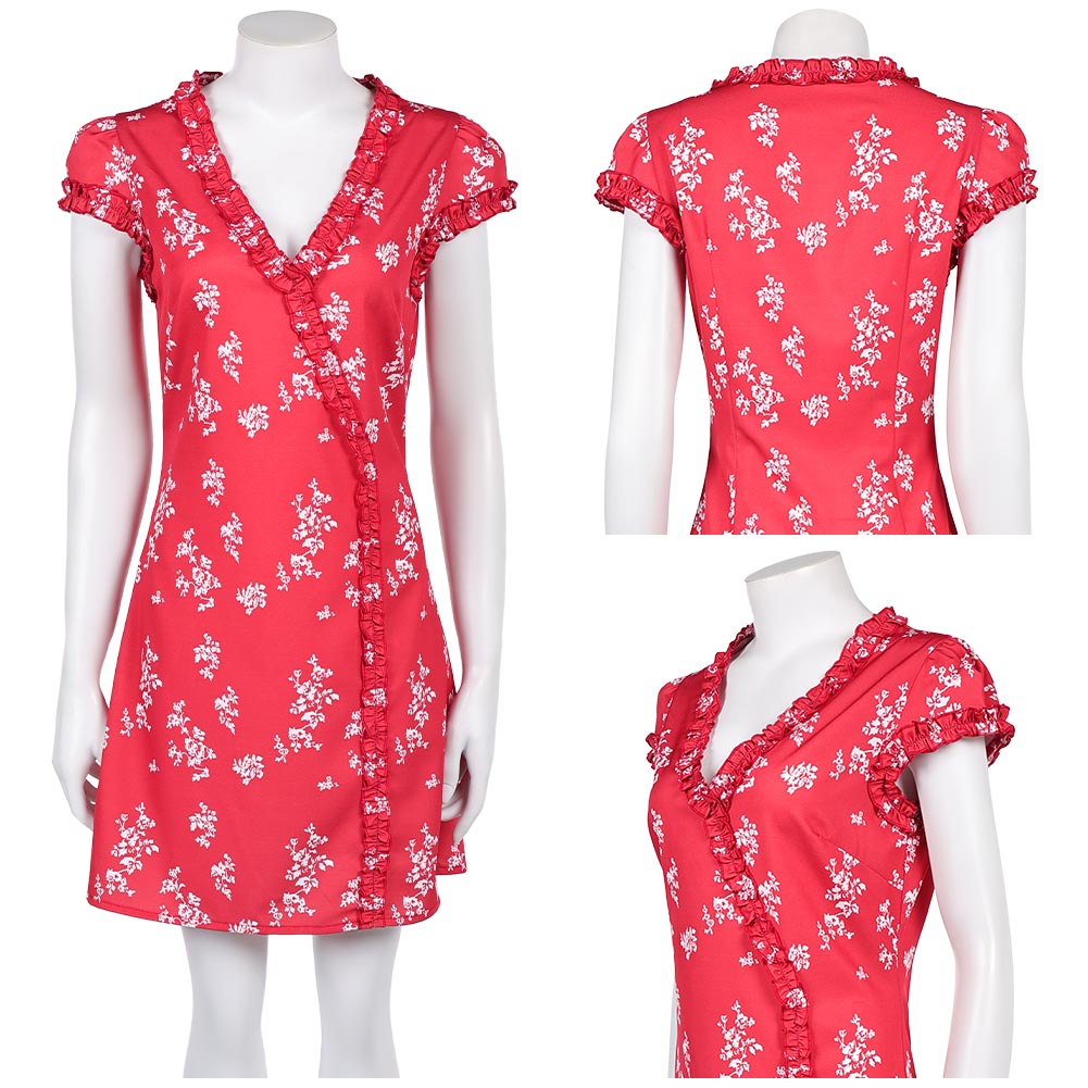 Fleabag Fleabag Robe Imprimée Rouge Cosplay Costume