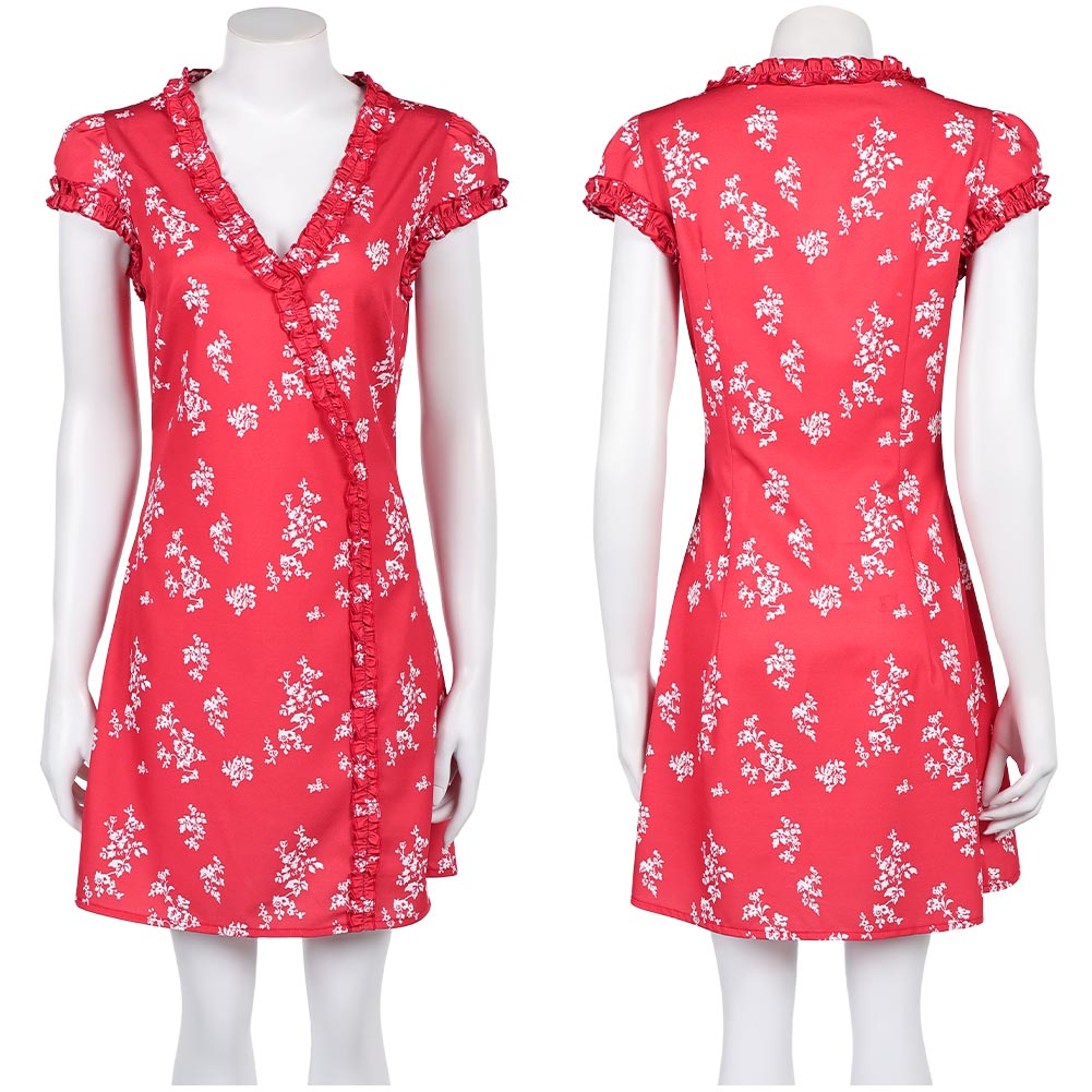 Fleabag Fleabag Robe Imprimée Rouge Cosplay Costume