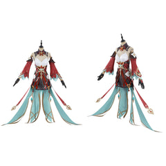 Genshin Impact Alice Tenue Rouge et Verte Cosplay Costume