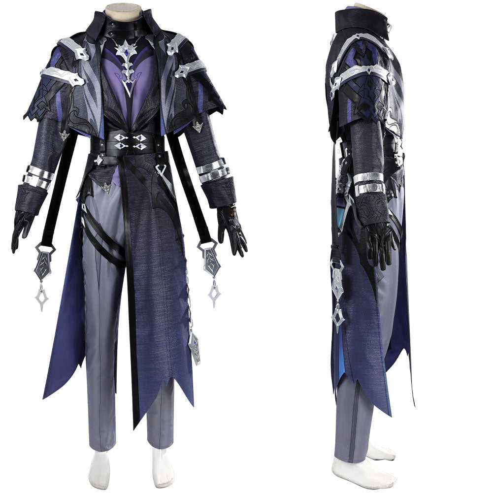 Genshin Impact Flins Tenue Noire Cosplay Costume